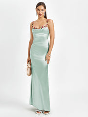 Livette - Satin Gown Maxi Dress