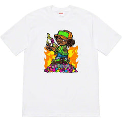 24SS Sup Short-Sleeve T-shirt Retro Unisex 280g Pure Cotton