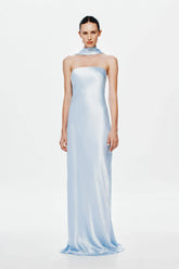 Misha Lilia Satin Gown - Dove