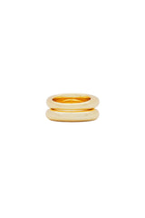 Dome Ring Set - 18k Gold Plated