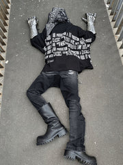 (Archive) Opium YVL x Hood By Air SS17 Cape Sleeve Tee - Oversized Graphic Print Short Sleeve