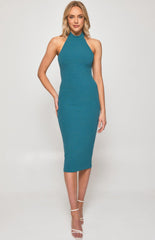 Aubree Halter Dress - Blue