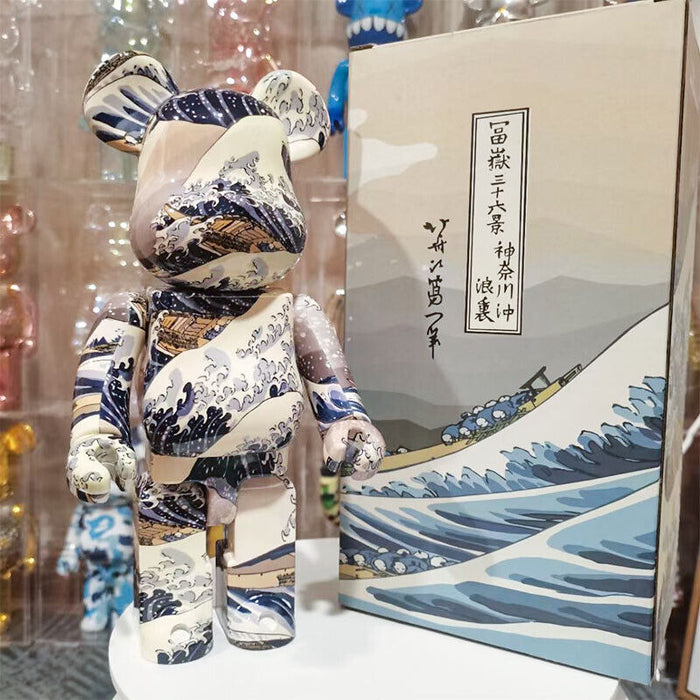 BE@RBRICK 400% Violent Bear Display: Building Block Bear/Ocean Figure Doll Gift - DM for Style