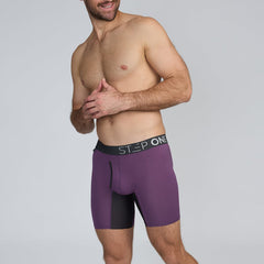 Purple Men's Underwear with Fly - Model:Skyler