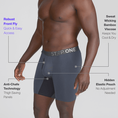 Boxer Brief Fly - Smoking Gun - Bamboo Underwear