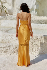 Melrose Strapless Dress - Orange