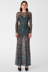 Misha Talitha Maxi Dress - Vintage Chintz Print Jade