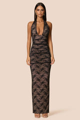 Nookie Arabella Halter Maxi Dress - Black