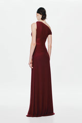 Misha Sisal Mesh Maxi Dress - Port