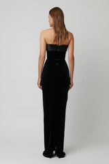 Monroe Gown - Black Velvet