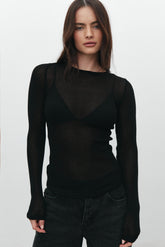Myles Crew Neck Top - Black