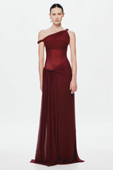 Misha Sisal Mesh Maxi Dress - Port