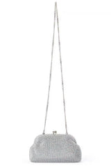Ela Crystal Clutch - Silver