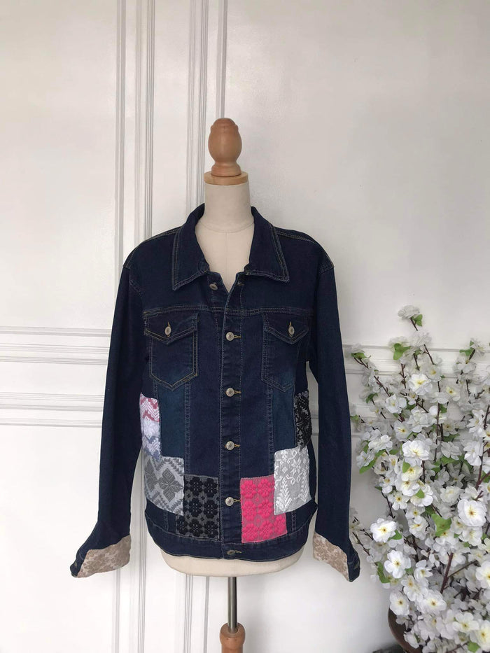 (l) - Denim Patch Jacket