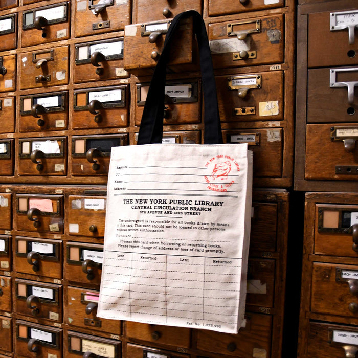 NYPL Library Card Tote Bag - The New York Public Library Shop