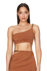 Nookie Alyssa Chain Crop - Tan