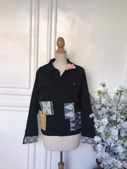 (s) - Denim Patch Jacket