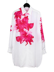 Yohji Yamamoto 24AW Runaway Edition 41 Red Floral Long-Sleeve Shirt