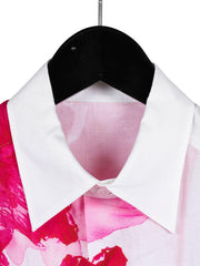 Yohji Yamamoto 24AW Runaway Edition 41 Red Floral Long-Sleeve Shirt