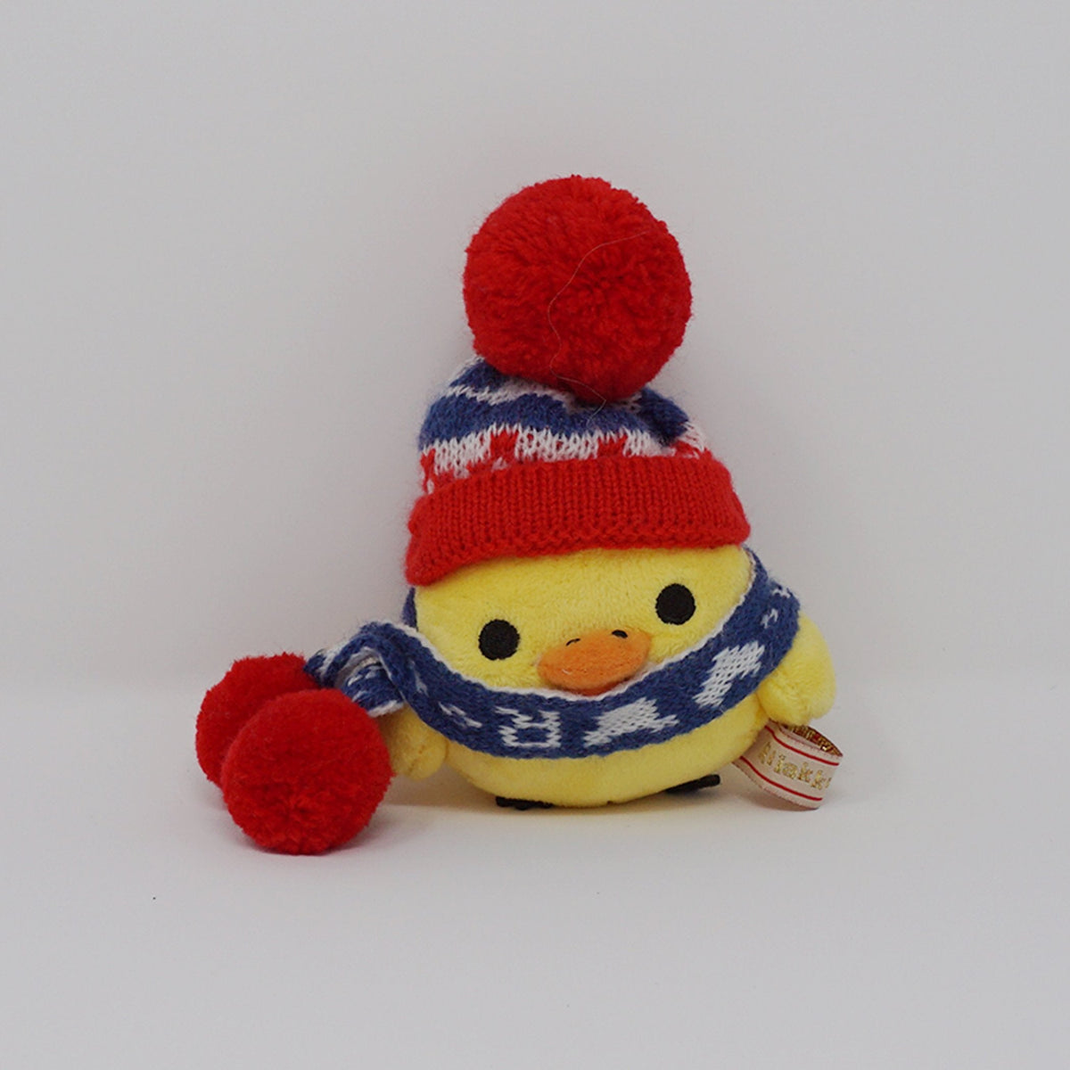 2013 Kiiroitori Winter Knit Plush Keychain - Happy Time with Hearts Rilakkuma Theme - San-X