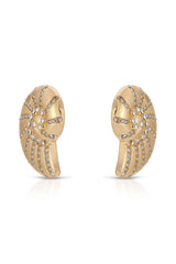 Crystal Shell Earrings - 18k Gold Plated