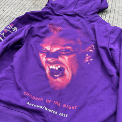 AMIRI 18AW Vampire Purple Print Hoodie - Heavyweight High Street