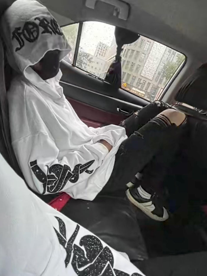 Amiri Sword Hoodie High Street Embroidery Heavyweight Sequin Detail