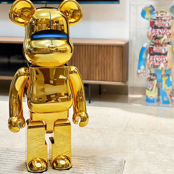 BE@RBRICK 400% Plated Building Block Violent Bear X KAWS/Collectible Figure Gift