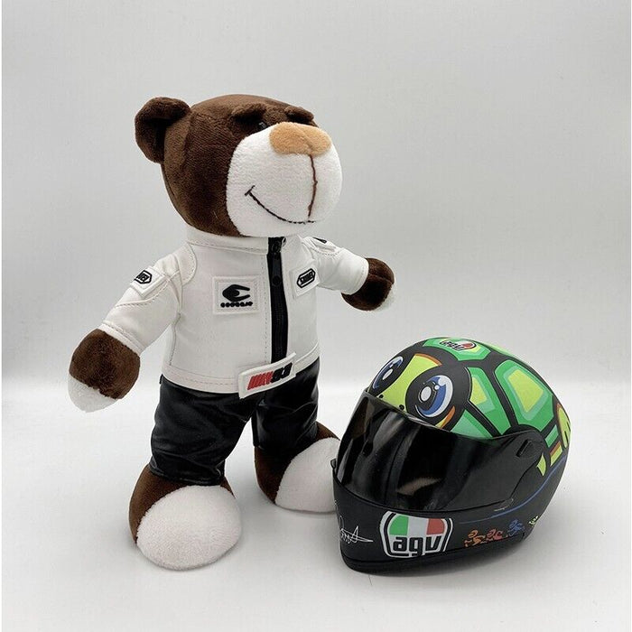 BMW 4S Motorcycle Bear Helmet Travel Tail Box Decoration Pendant Gift Plush Toy