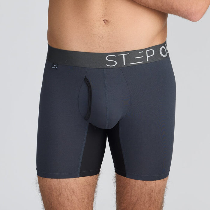 [EXP-A] Dark Grey Men's Underwear with Fly at Step One - Model:Angus