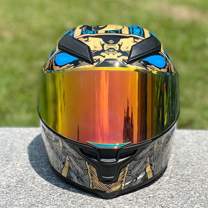 Future Serie / Carbon Fiber Pattern Plated Full Face Helmet Motorcycle All-Season DOT 3C Approve
