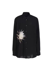 Donclickin Yohji Yamamoto Floral Print ’Queen of the Night’ Shirt Long Sleeve