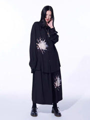 Donclickin Yohji Yamamoto Floral Print ’Queen of the Night’ Shirt Long Sleeve