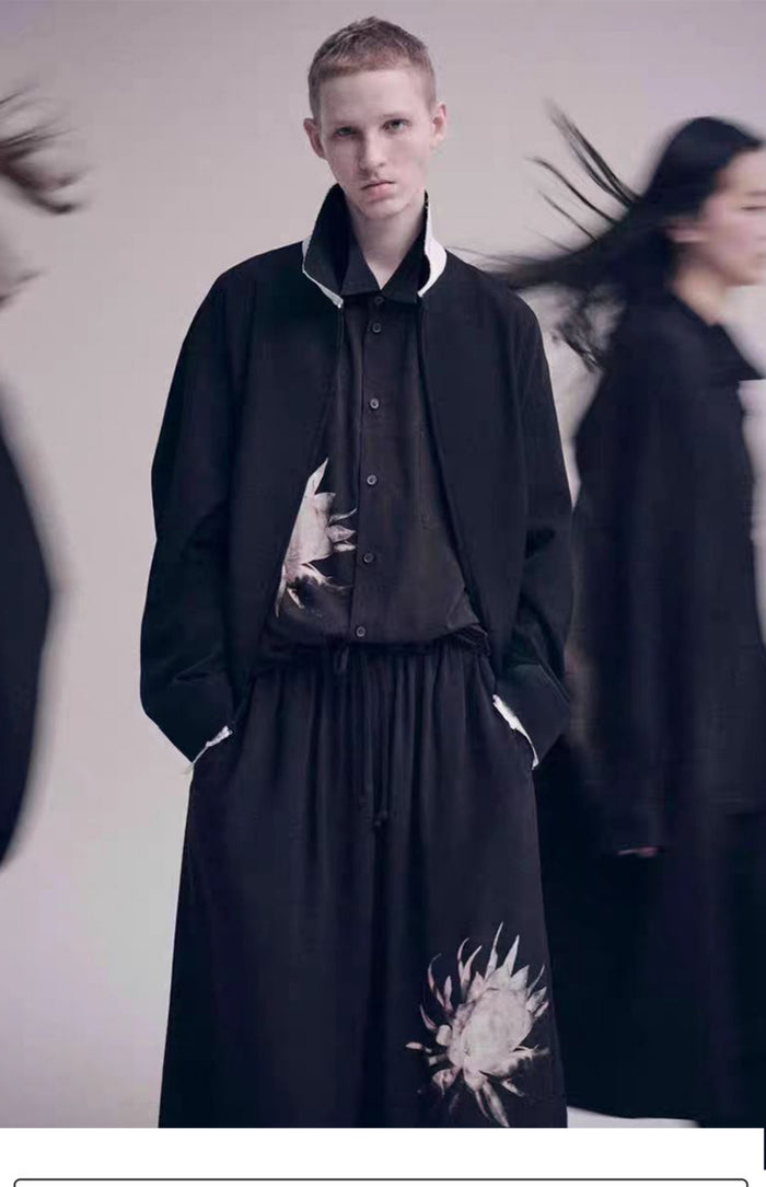 Donclickin Yohji Yamamoto Floral Print ’Queen of the Night’ Shirt Long Sleeve