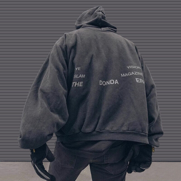 DONDA KANYE Vers. Hoodie Loose Oversize Streetwear Hooded Sweatshirt Reflective
