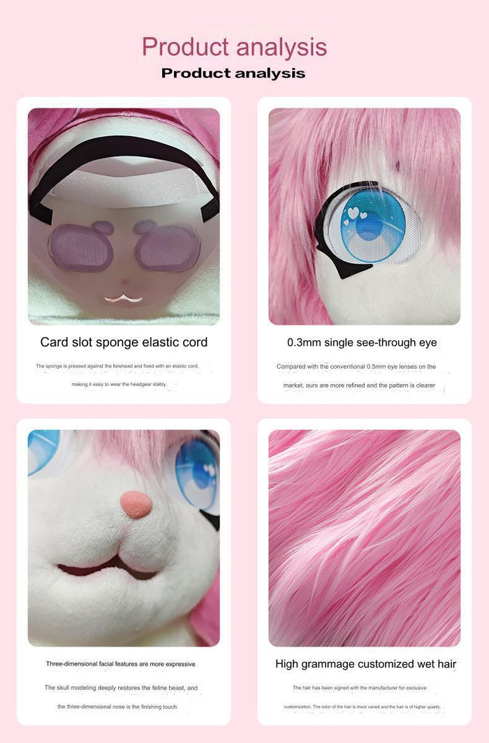 Furry Kigurumi Anime Cosplay Pre-Design Kigurumi Animal Headpiece Lolita Costume - Order with colors