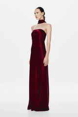 Misha Lilia Satin Gown - Port