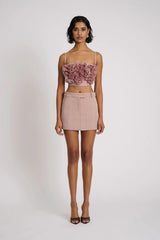 Emerson Skirt - Blush Pinstripe
