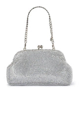 Ela Crystal Clutch - Silver