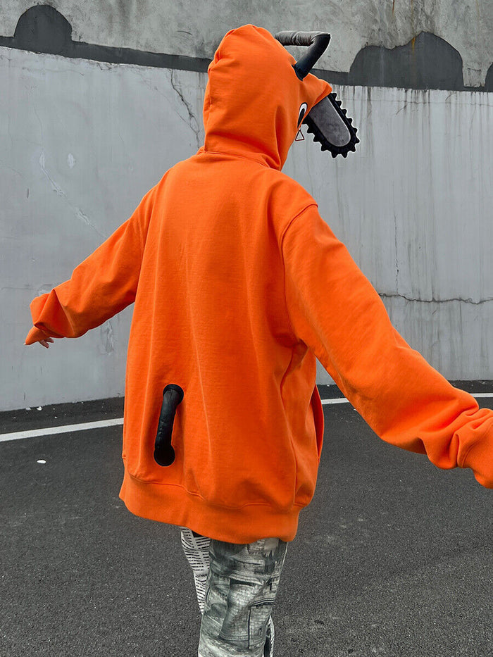 Kakazzy Chainsaw Man Bochita Zip Hoodie: Heavyweight Cotton Unisex Outerwear