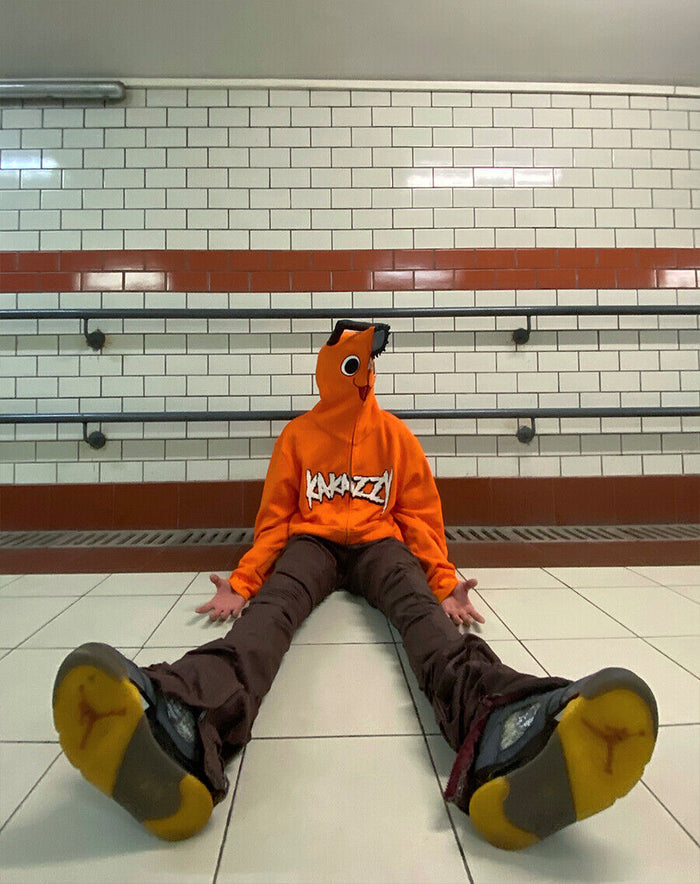 Kakazzy Chainsaw Man Bochita Zip Hoodie: Heavyweight Cotton Unisex Outerwear