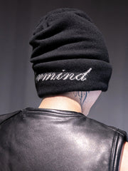 MASTERMIND Skull-Embroidered Wool Knit Beanie – Unisex Warm Slouchy Hat Couples