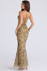 Clublivette - Embellished Corset Maxi Dress