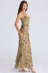Clublivette - Embellished Corset Maxi Dress