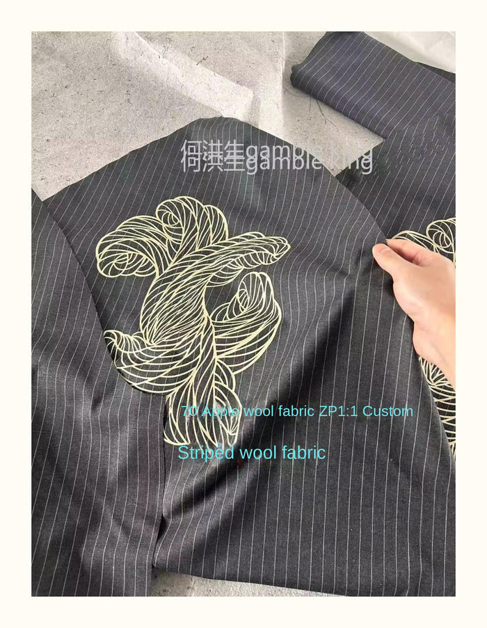 Nemeth 24AW Knot Print Shirt – Oversized Striped Long Sleeve Jacket