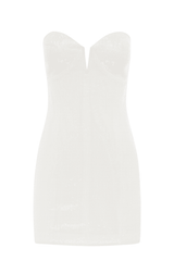 Nicki Mini Dress - White Sequin