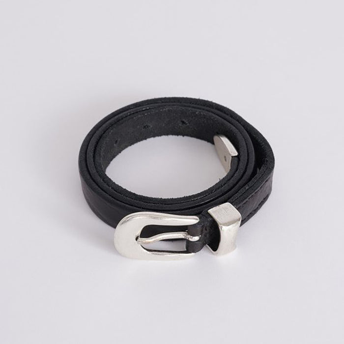 Our Legacy Vintage Commute Belt Calfskin Leather Metal Buckle
