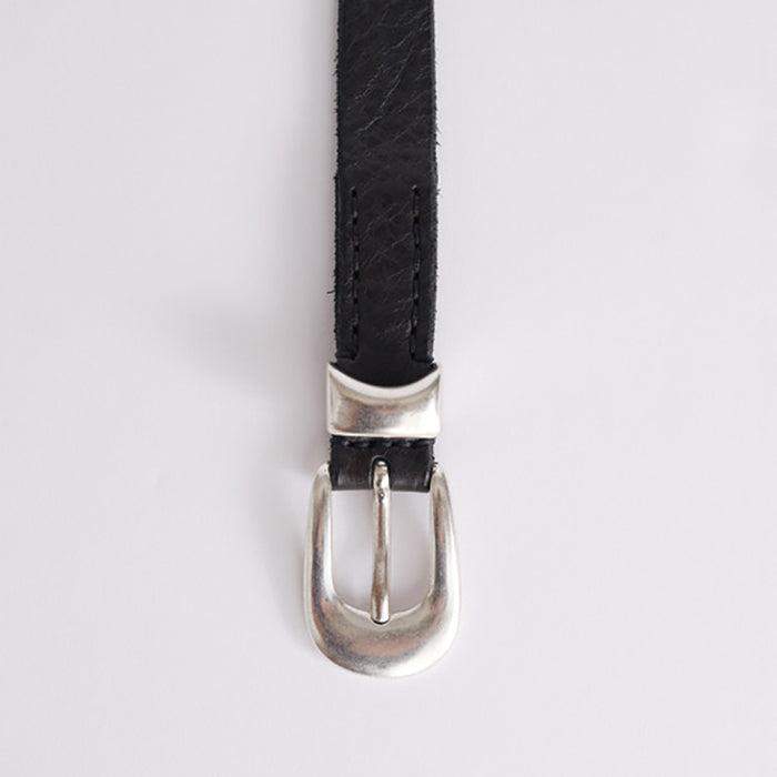Our Legacy Vintage Commute Belt Calfskin Leather Metal Buckle