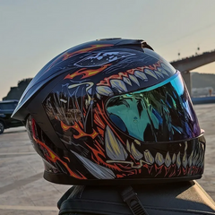Ragefire /LVS Full-Cover Motorcycle Helmet /Bluetooth 3C DOT Certified Dual Viso - order with style message