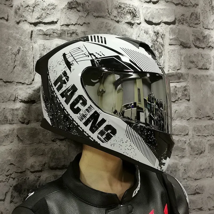 Ragefire /LVS Full-Cover Motorcycle Helmet /Bluetooth 3C DOT Certified Dual Viso - order with style message